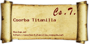 Csorba Titanilla névjegykártya